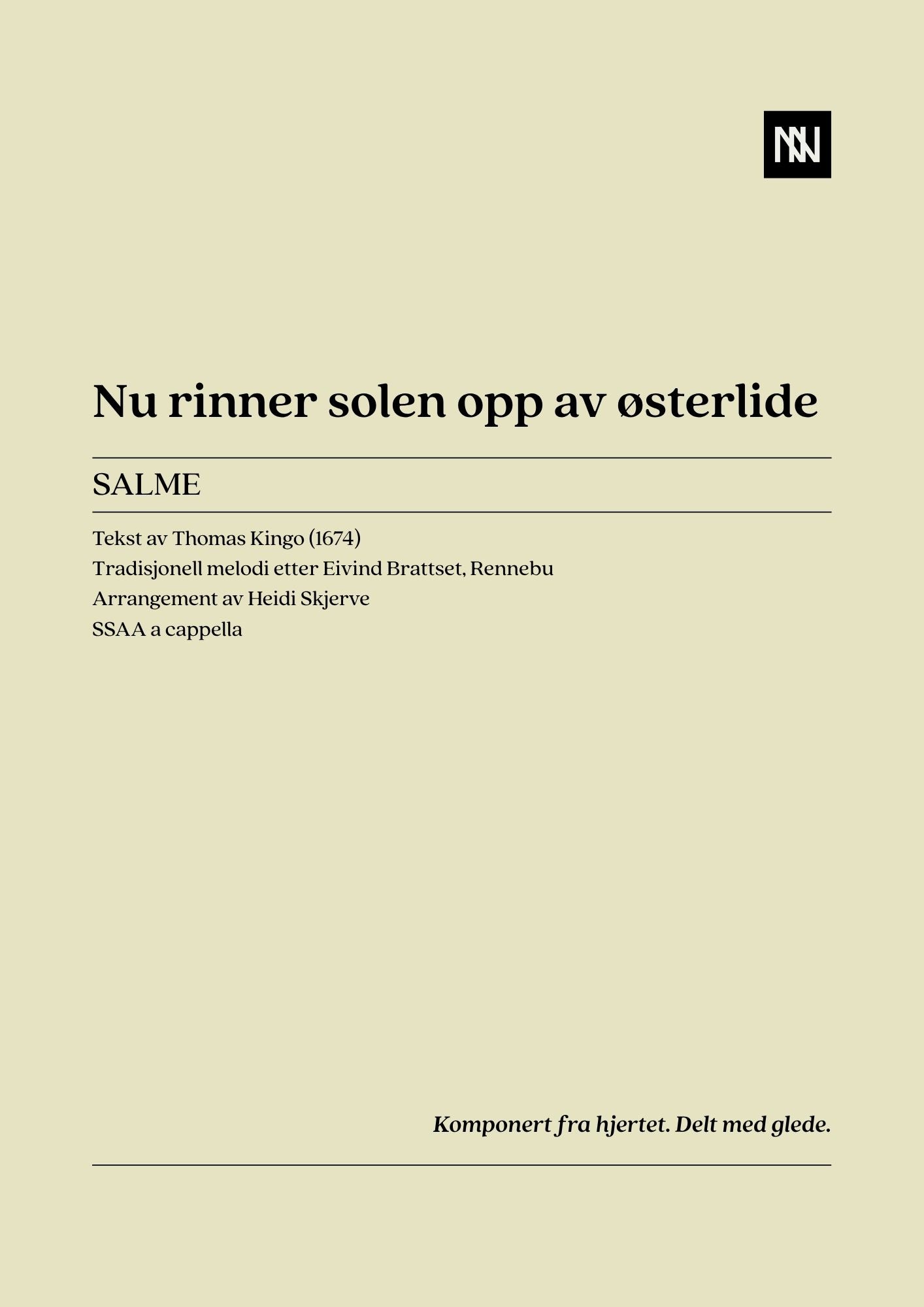 Nu rinner solen opp av østerlide SSAA