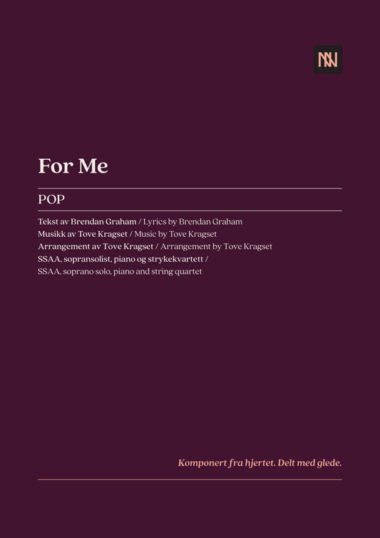 For Me SSAA/String Quartet
