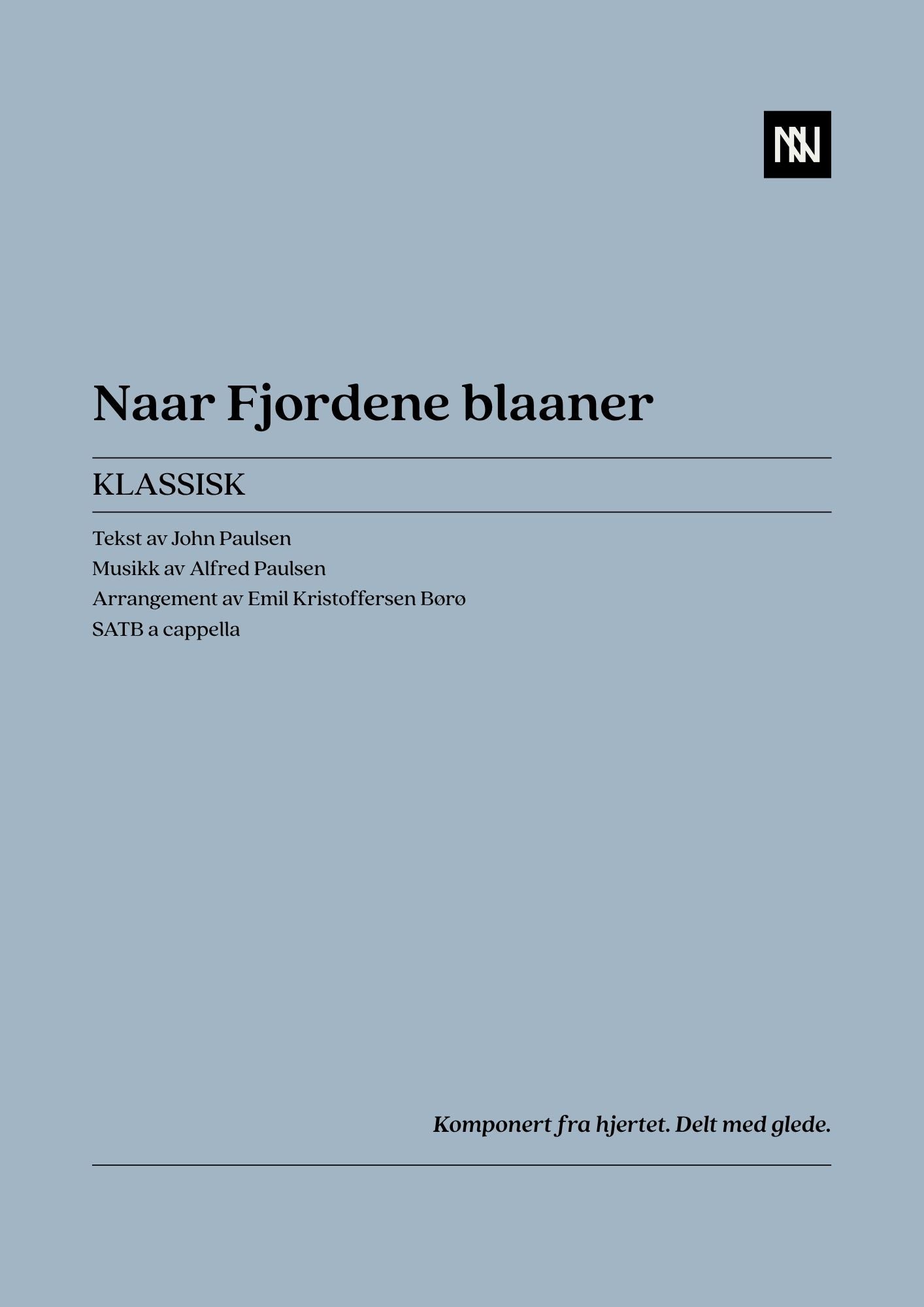 Naar Fjordene blaaner SATB